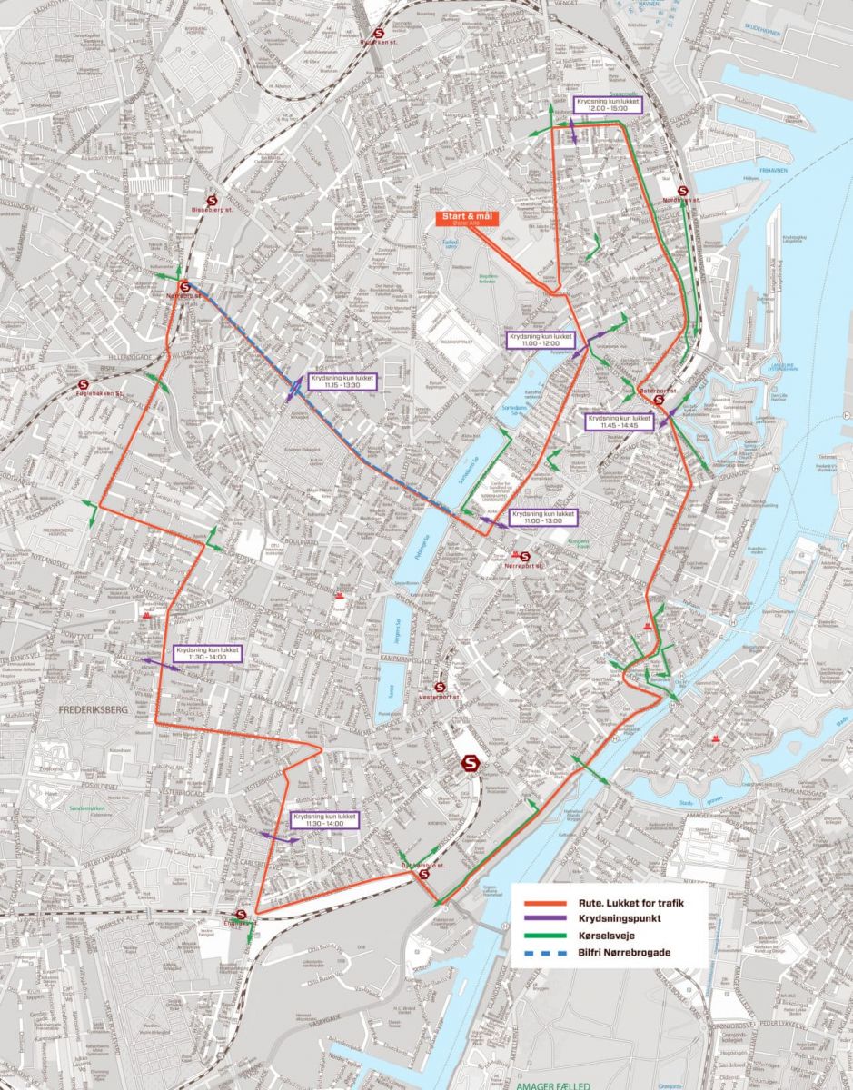 Course Map Copenhagen Half Marathon Watch Athletics